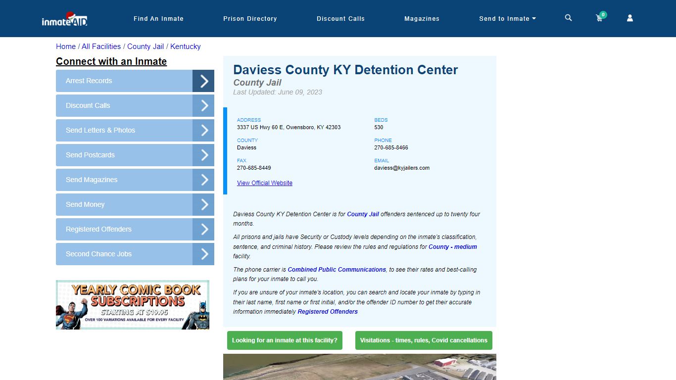 Daviess County KY Detention Center - Inmate Locator - Owensboro, KY